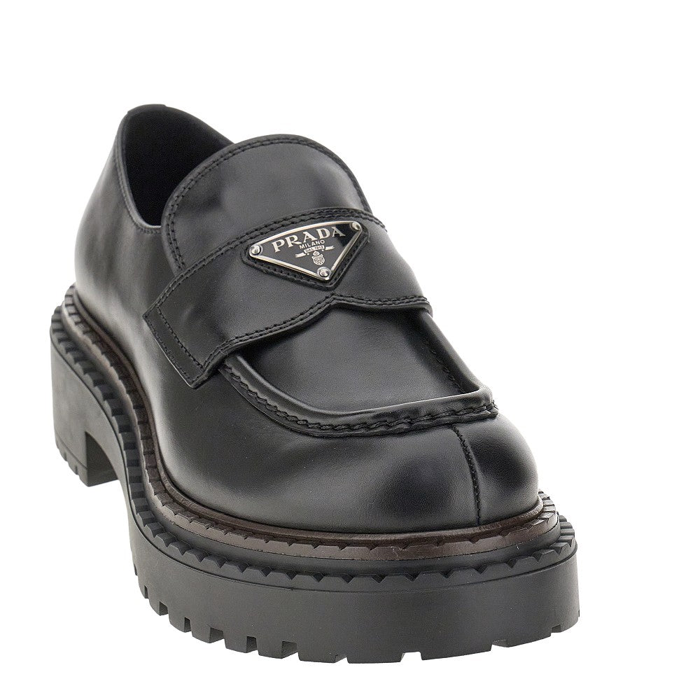 'Double Chocolate' leather loafers