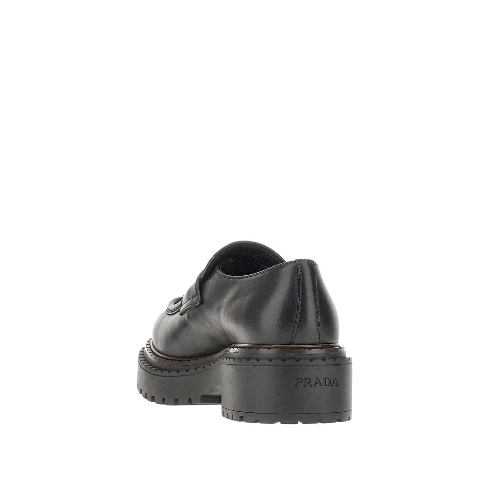 'Double Chocolate' leather loafers