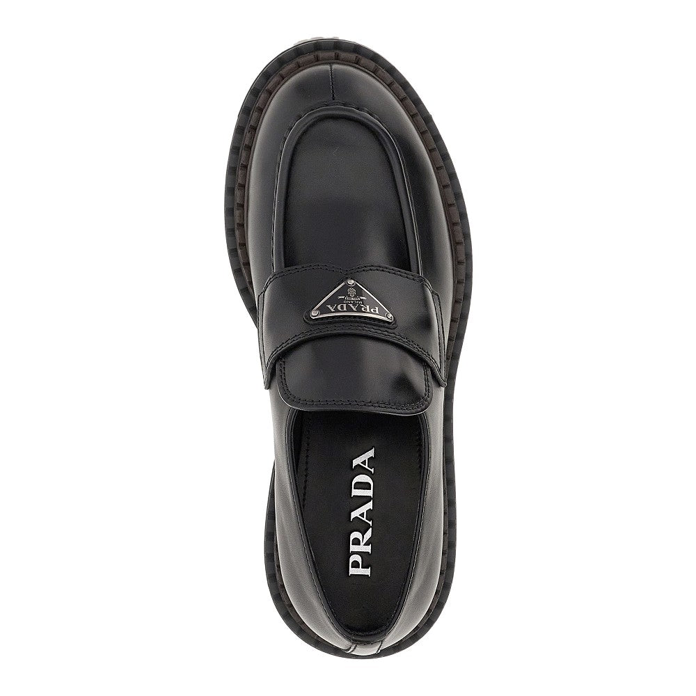 'Double Chocolate' leather loafers