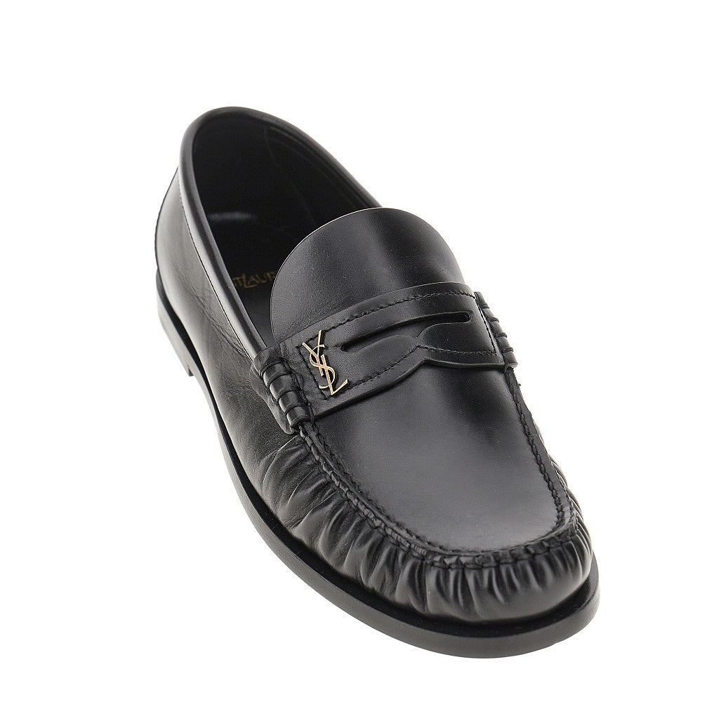Mocassini in pelle con logo Cassandre