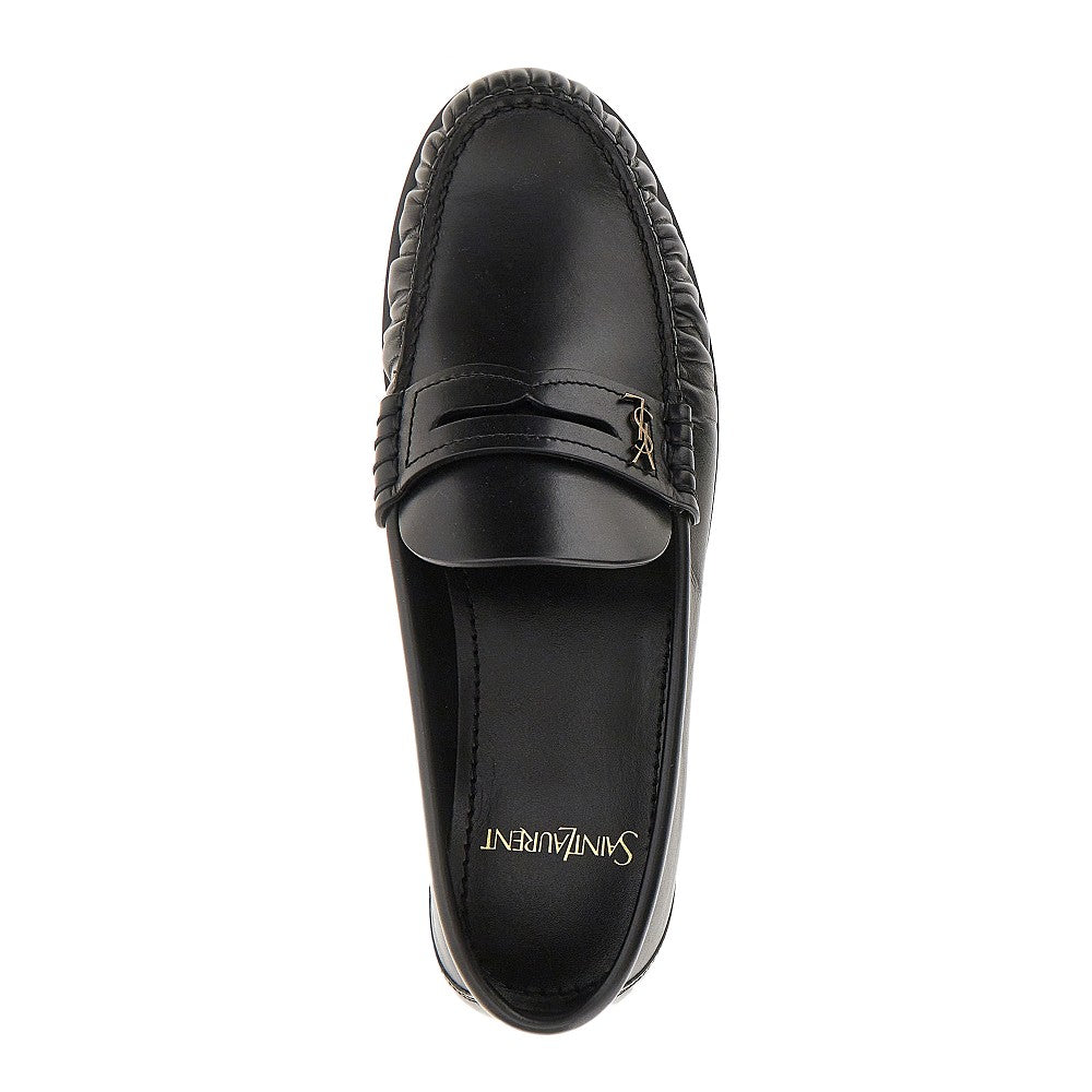 Leather loafers with Cassandre logo