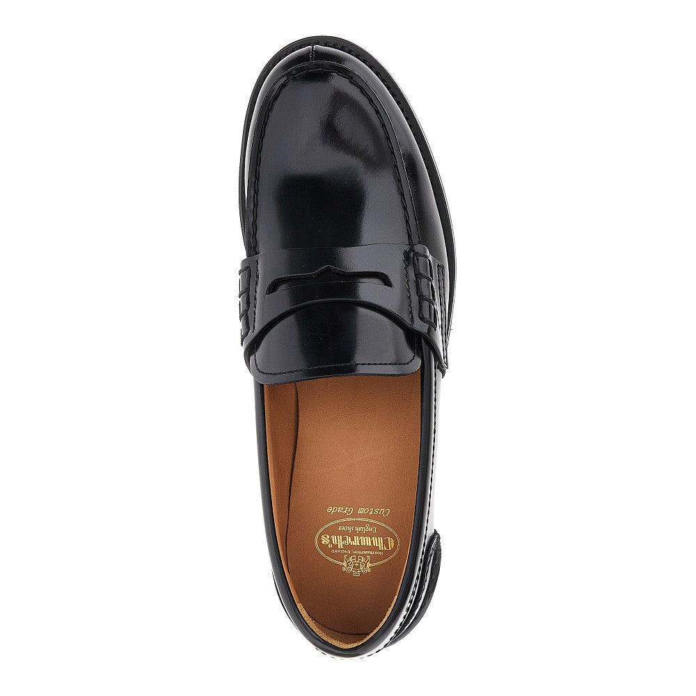 'Pembrey W5' fumé polished leather loafers