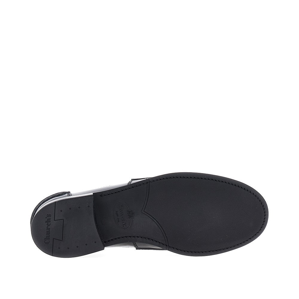 'Pembrey W5' fumé polished leather loafers