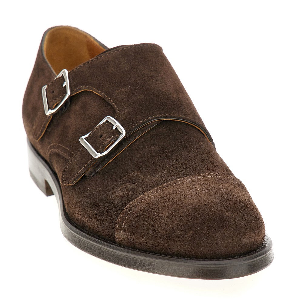 Scarpa Double Monkstrap in pelle scamosciata