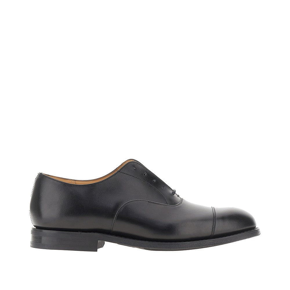 Brushed leather laced shoes