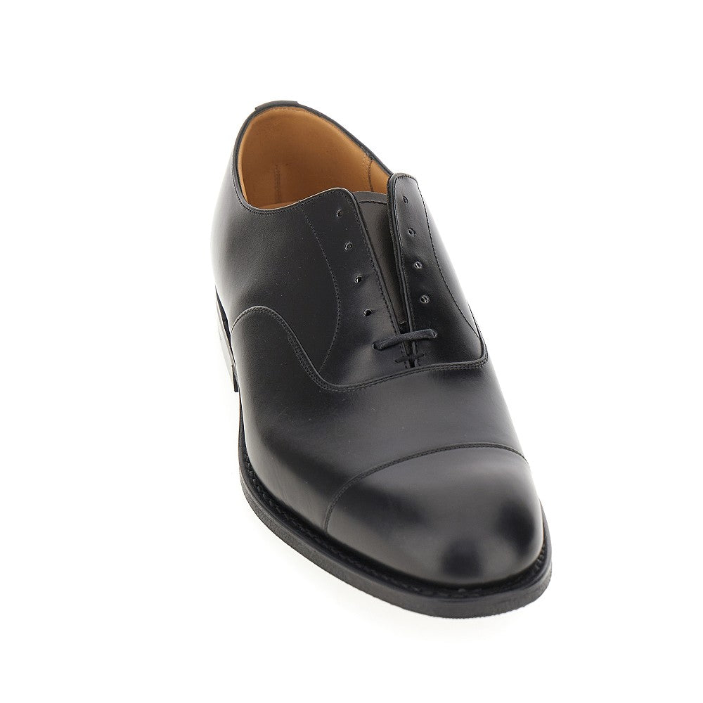 Brushed leather laced shoes