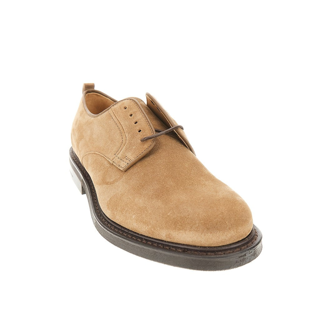Stringate in pelle scamosciata