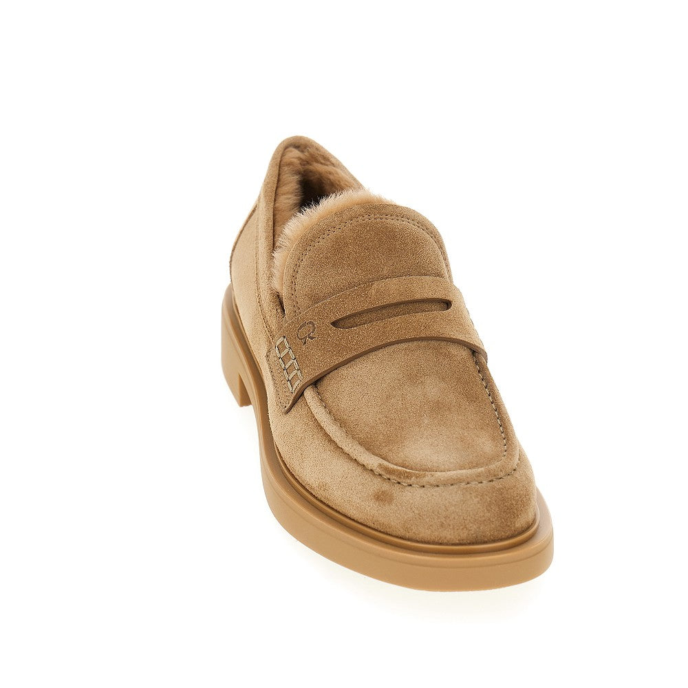'Harris' fur-lined loafers