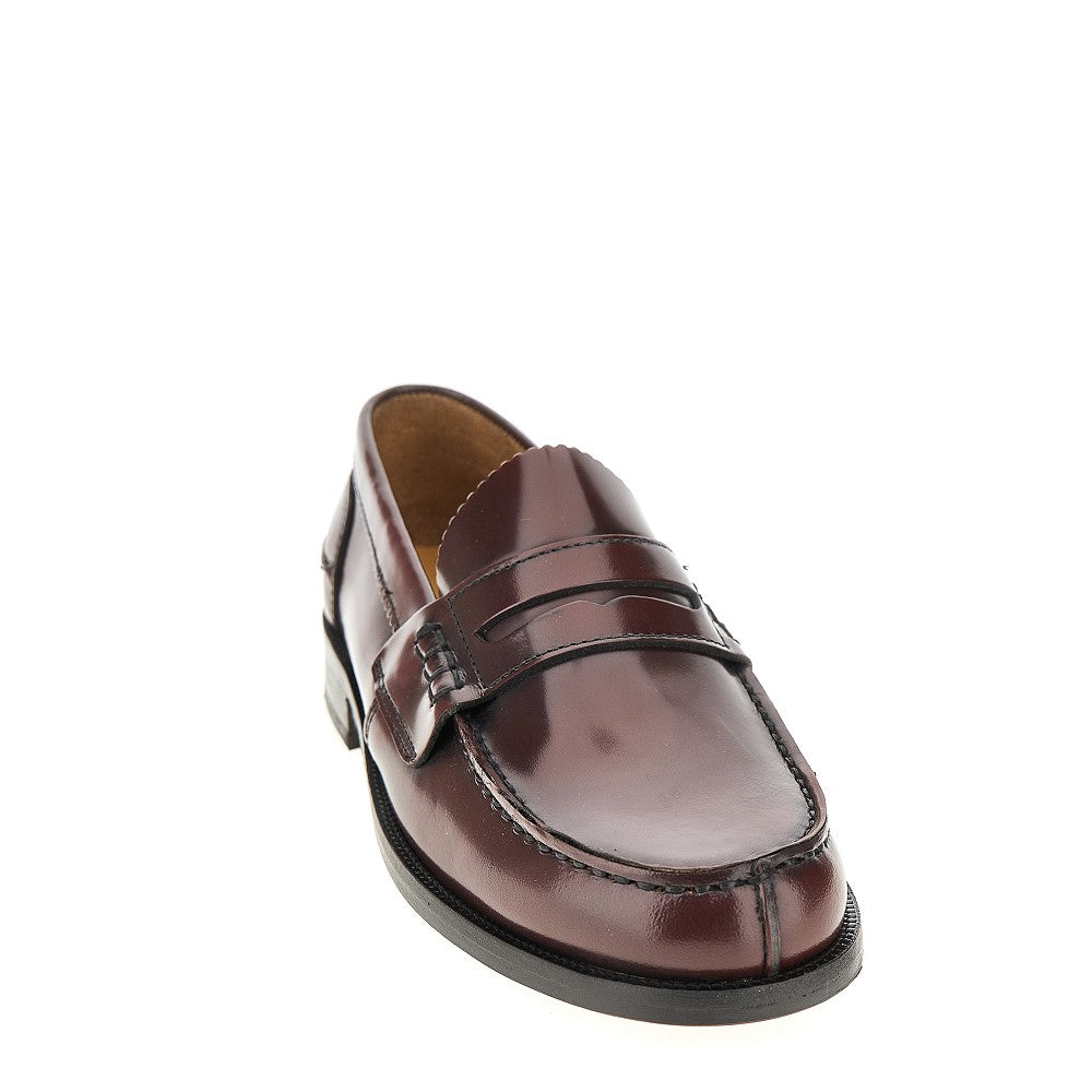 Fumé spazzolato leather penny loafers