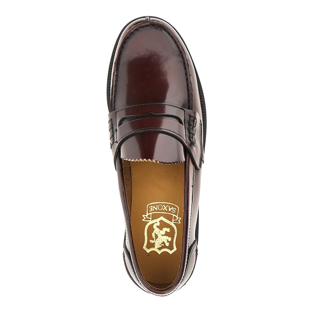 Fumé spazzolato leather penny loafers