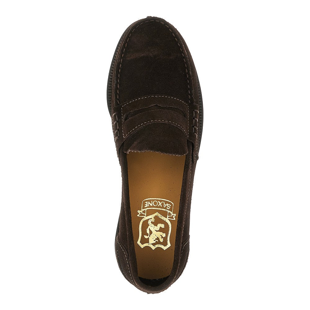 Penny loafer in pelle scamosciata