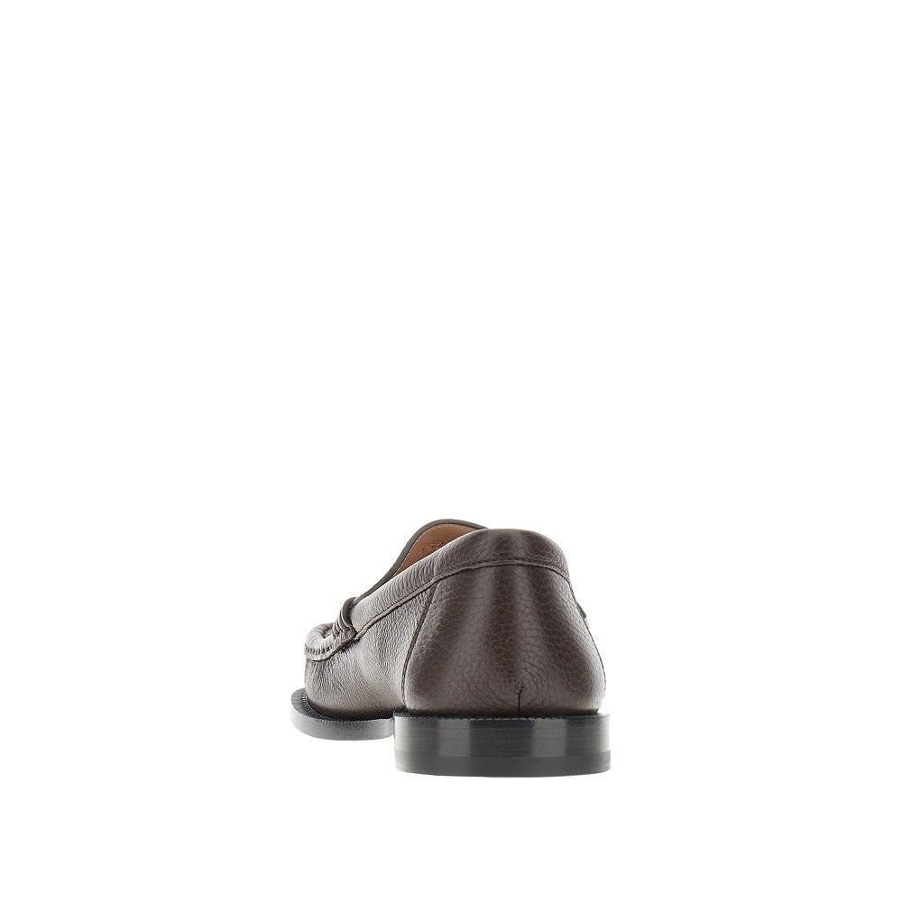'Campo' grained leather loafers
