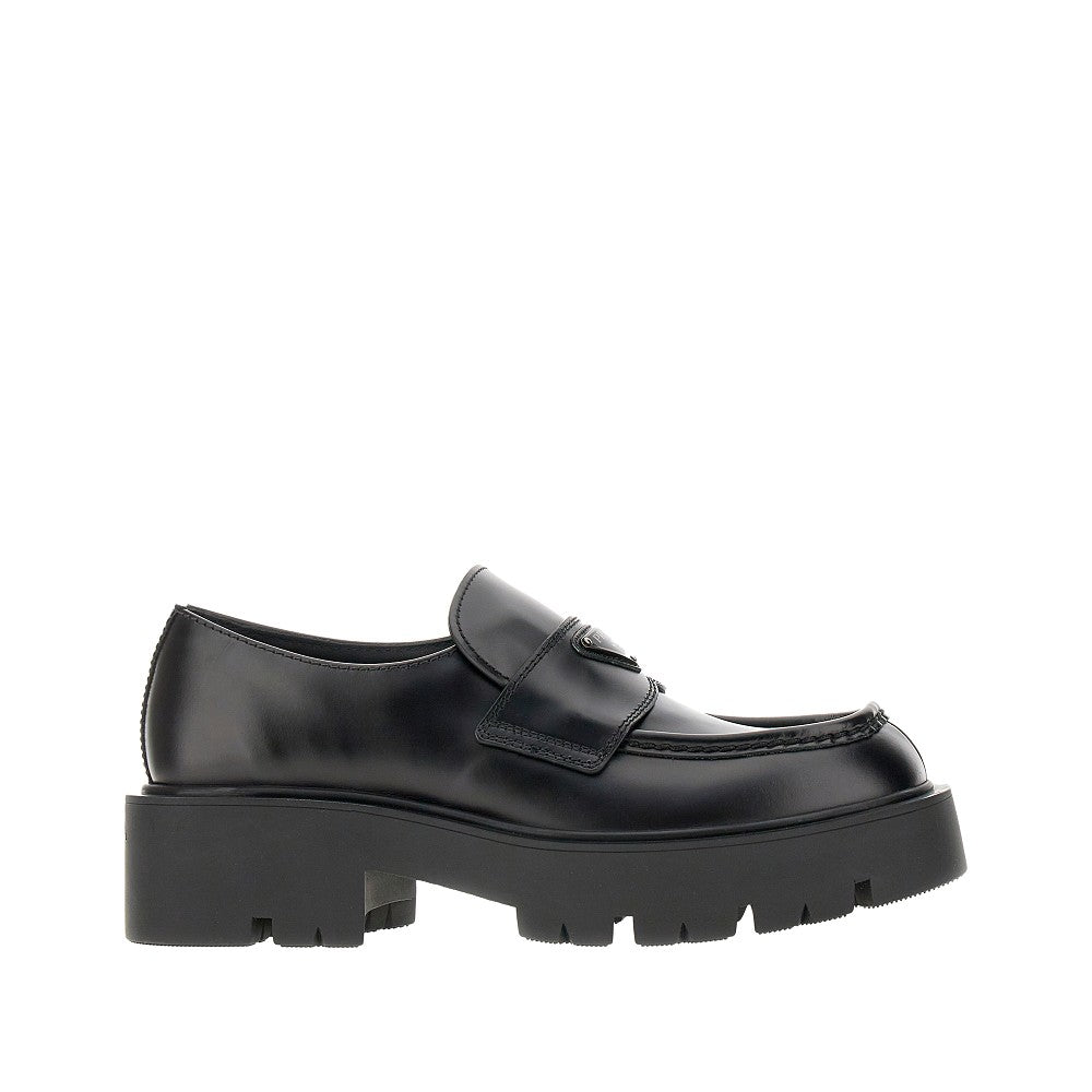 Spazzolato leather loafers