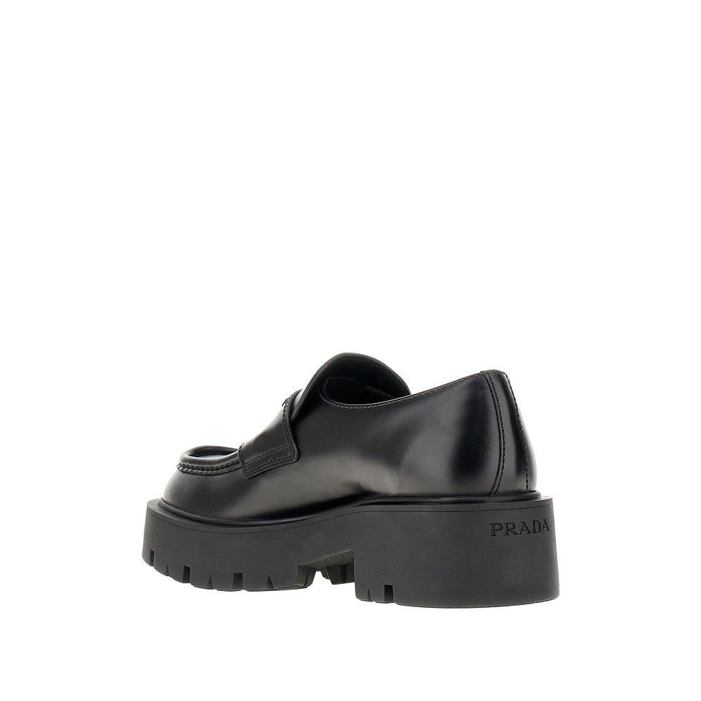 Spazzolato leather loafers