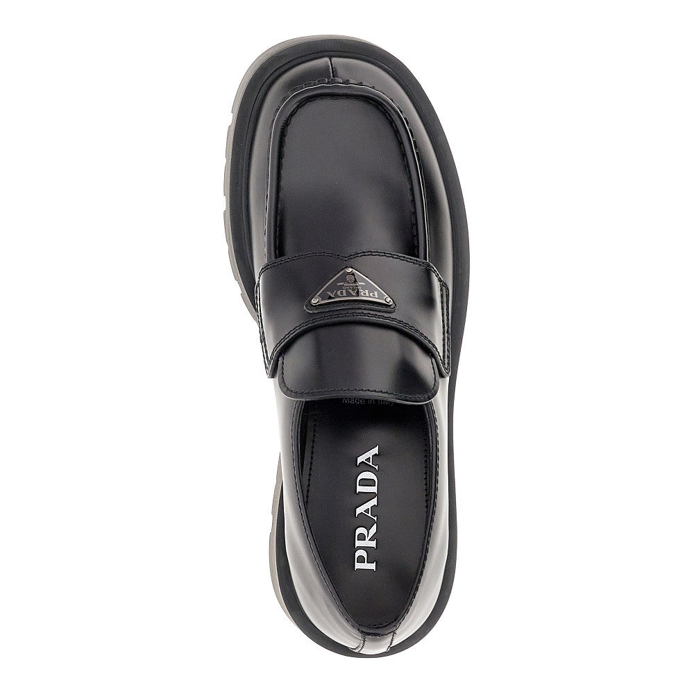 Spazzolato leather loafers