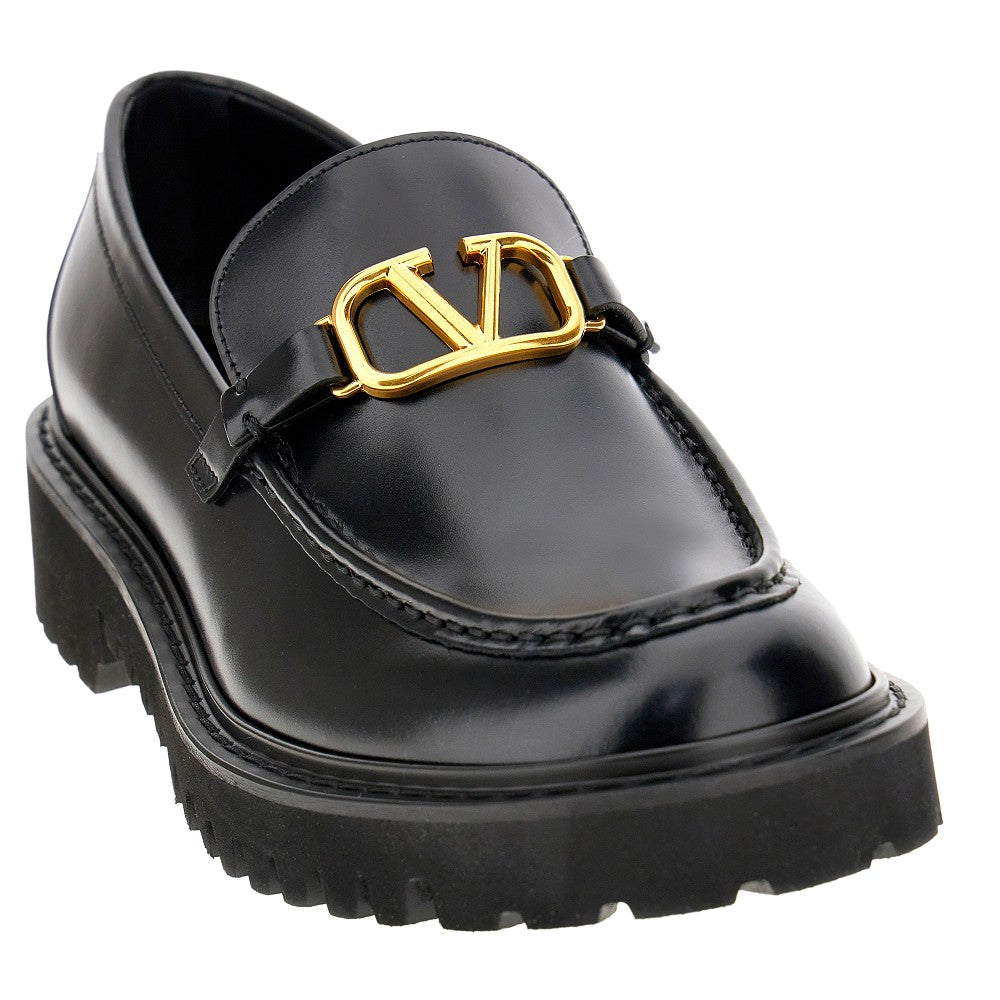'VLogo Signature' leather loafers
