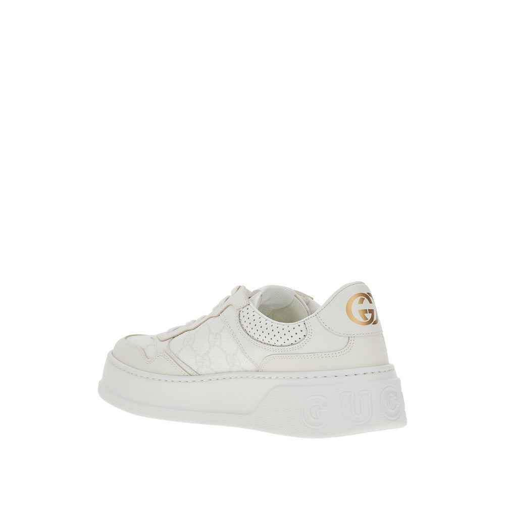 Sneakers in tessuto GG e pelle