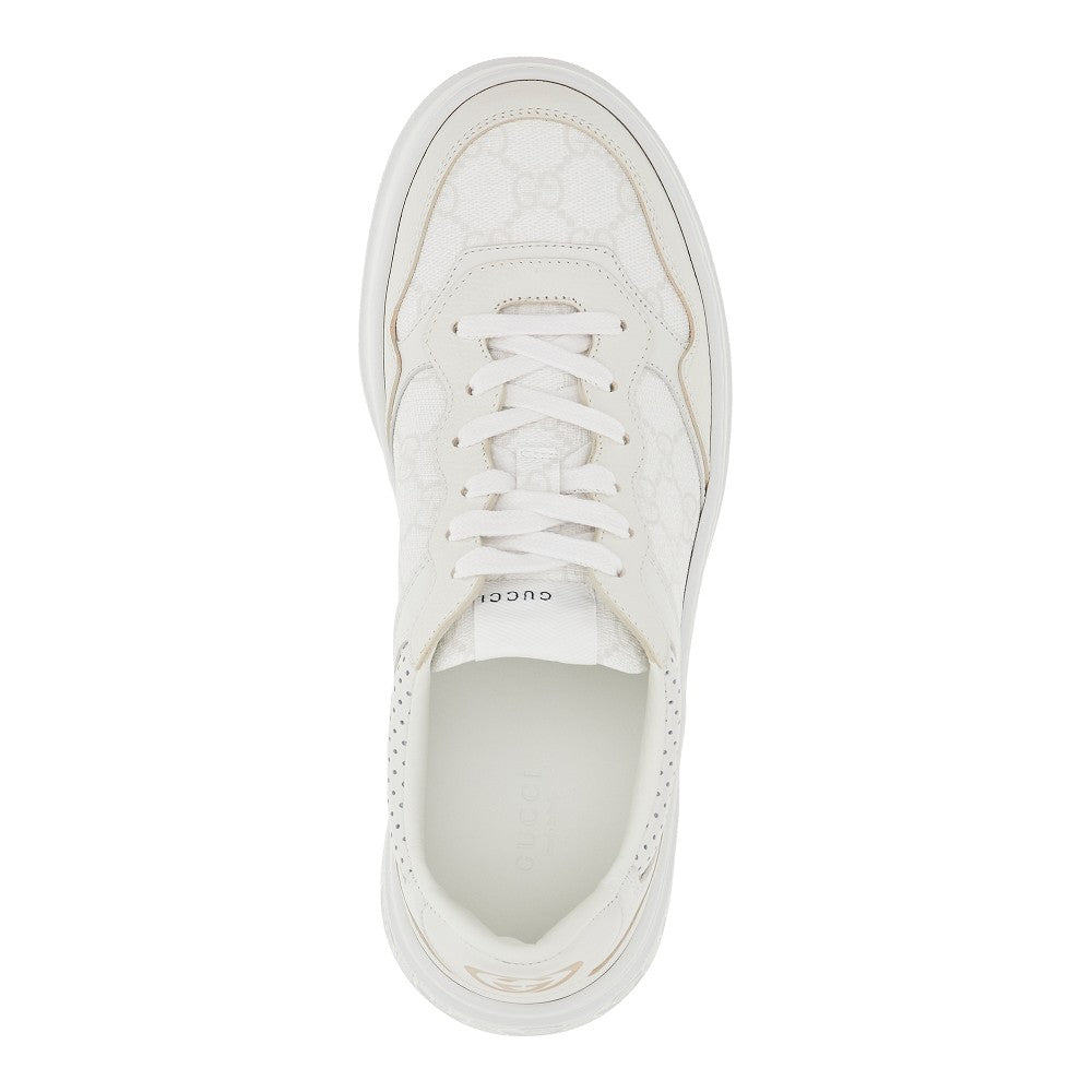 Sneakers in tessuto GG e pelle