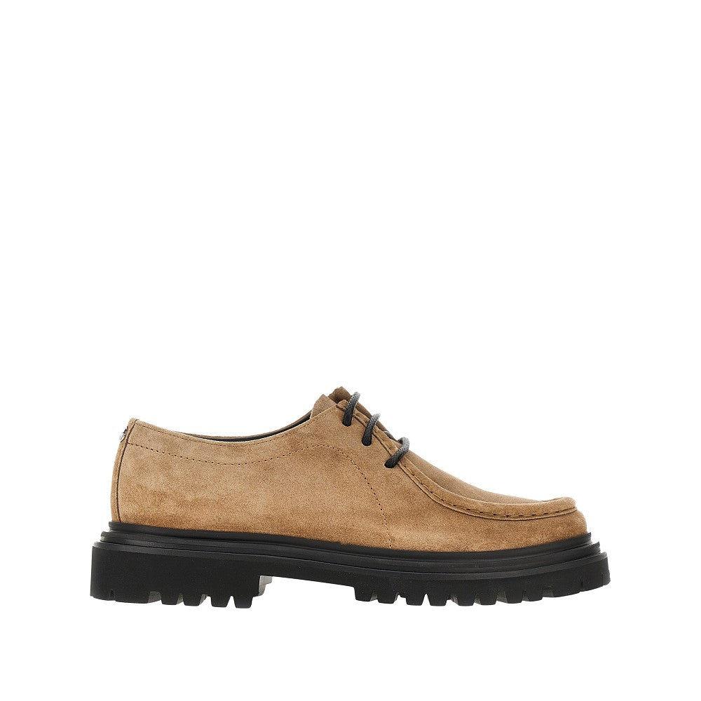 Stringate Derby in pelle scamosciata