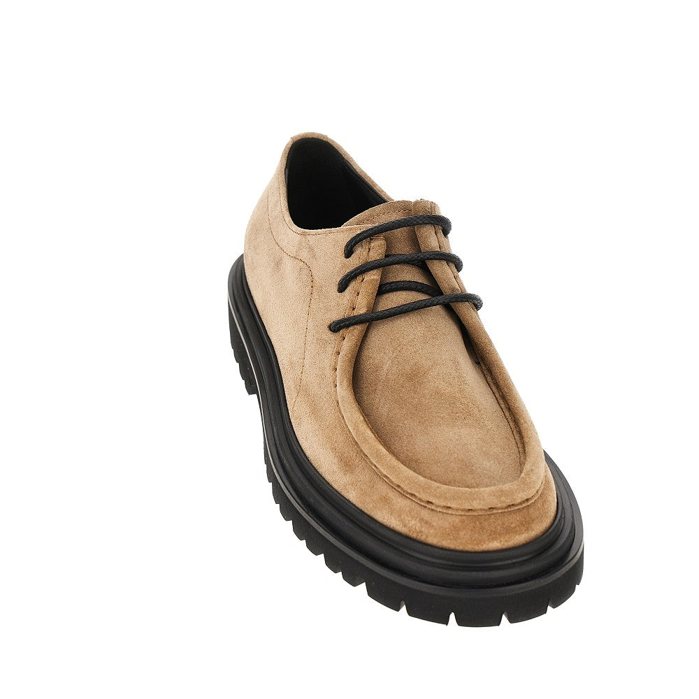 Stringate Derby in pelle scamosciata