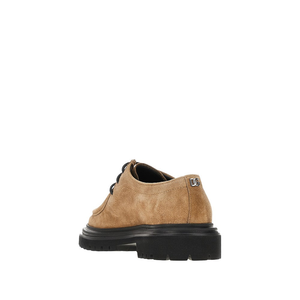 Stringate Derby in pelle scamosciata
