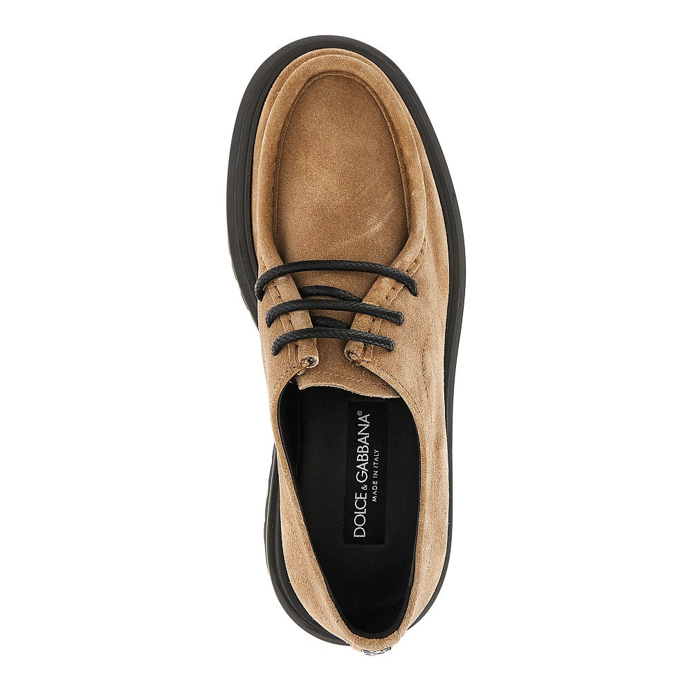 Stringate Derby in pelle scamosciata