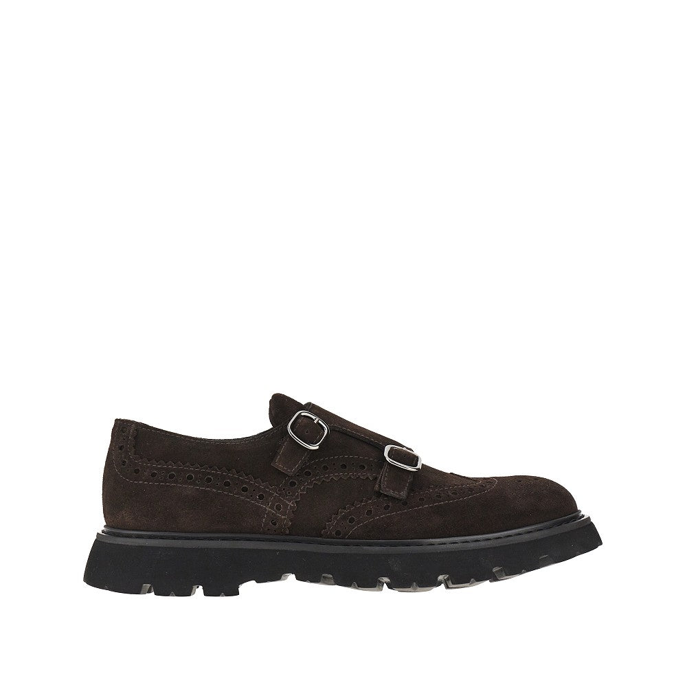 Scarpa Double Monk in pelle scamosciata