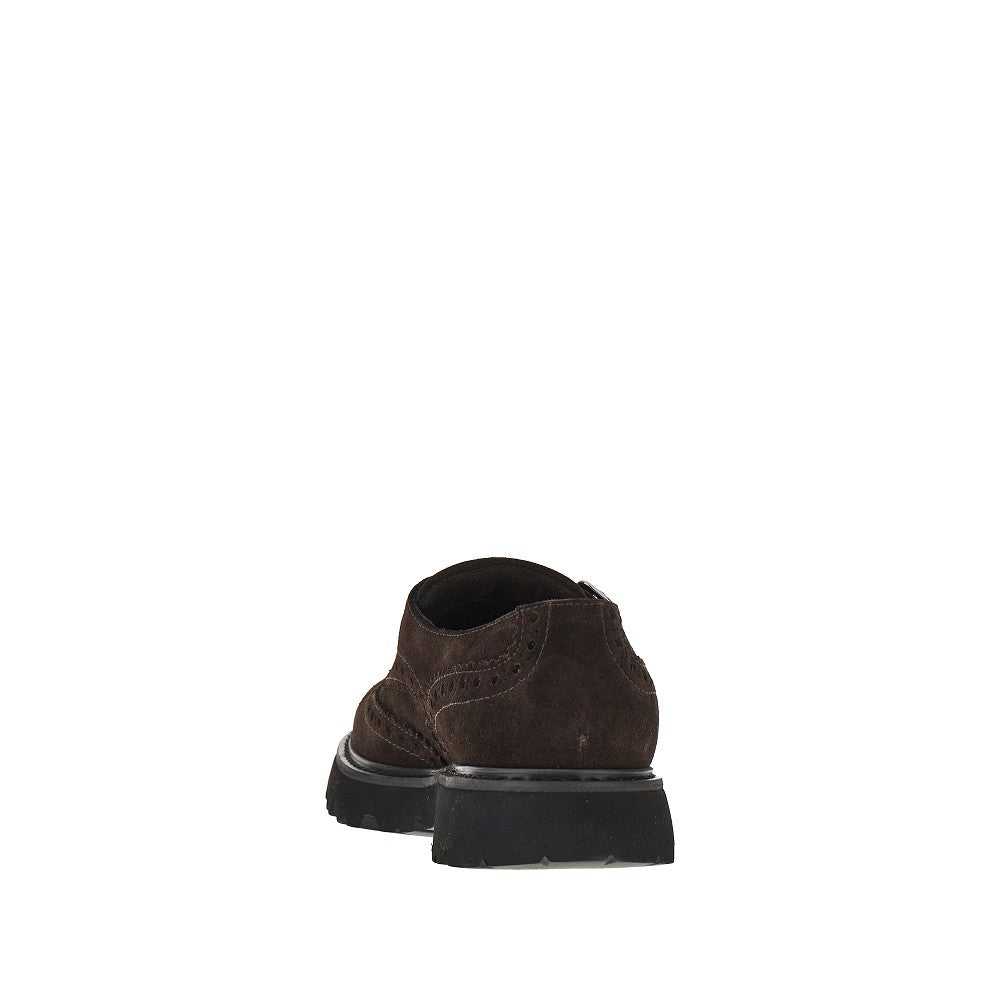 Scarpa Double Monk in pelle scamosciata