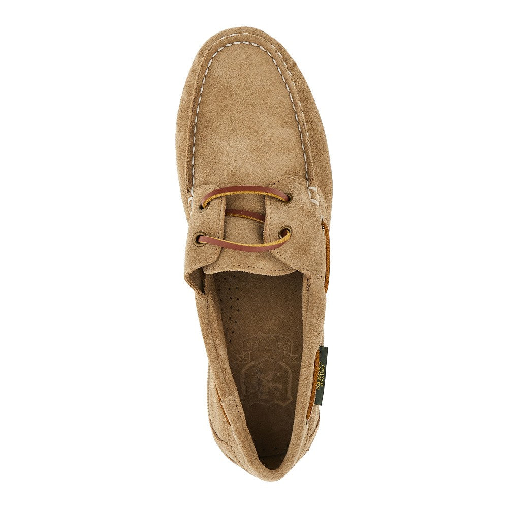'Islay' suede leather boat shoes