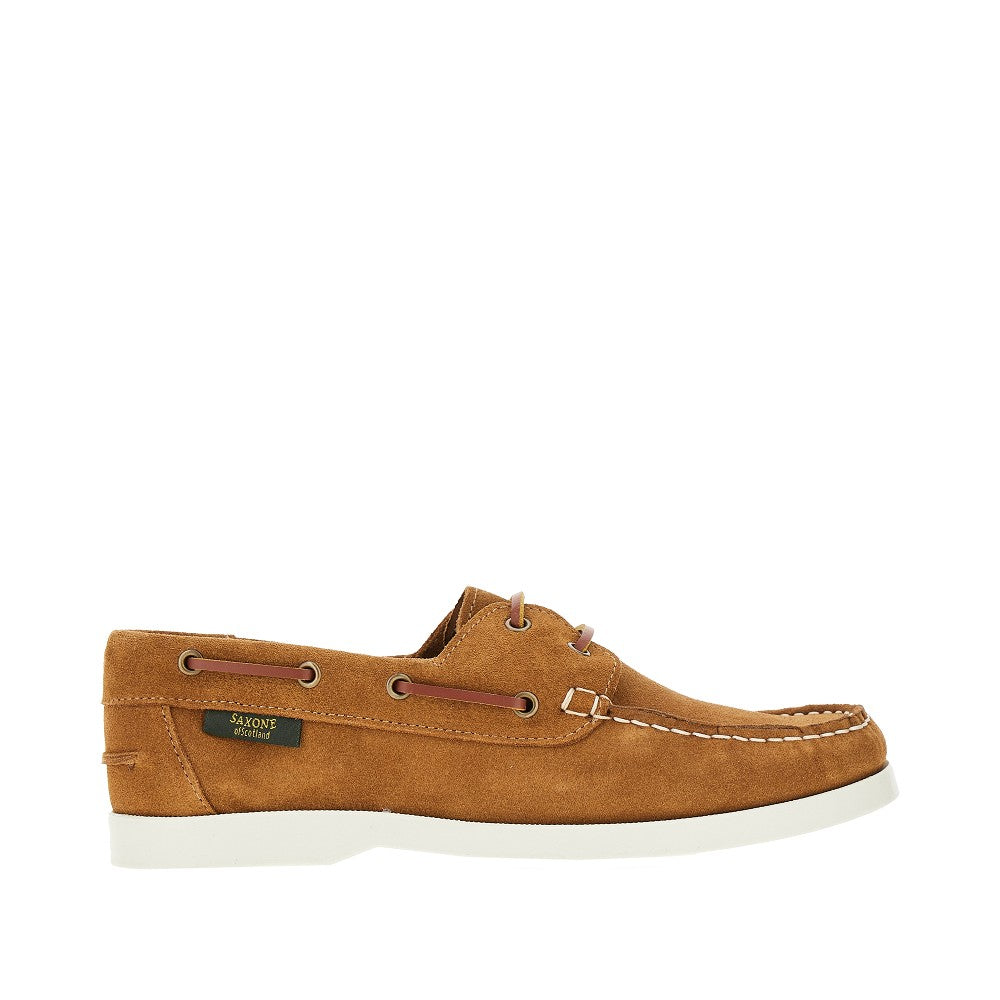 'Islay' suede leather boat shoes