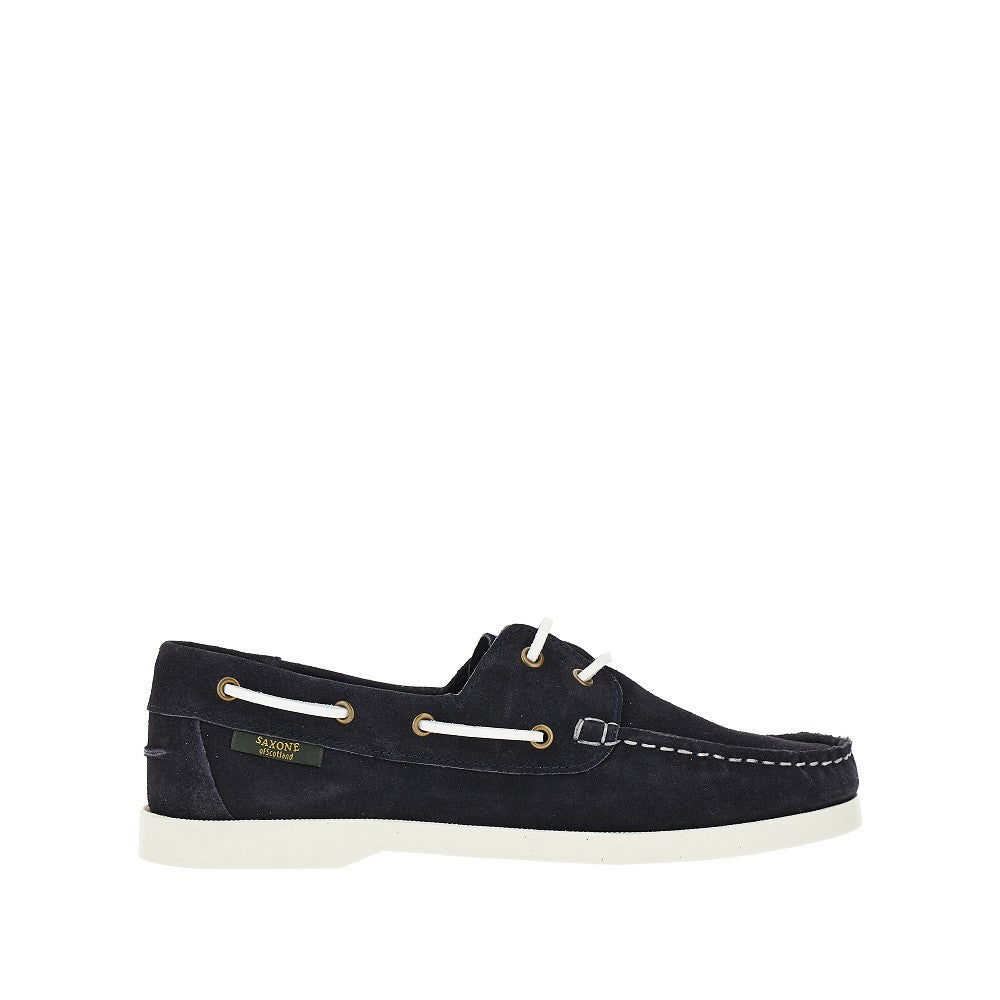 'Islay' suede leather boat shoes
