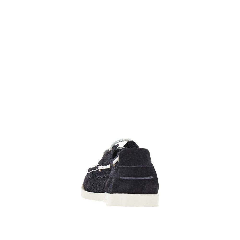 'Islay' suede leather boat shoes
