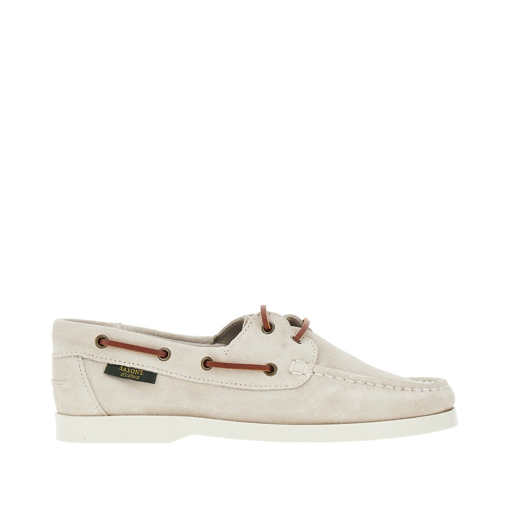 'Islay' suede leather boat shoes