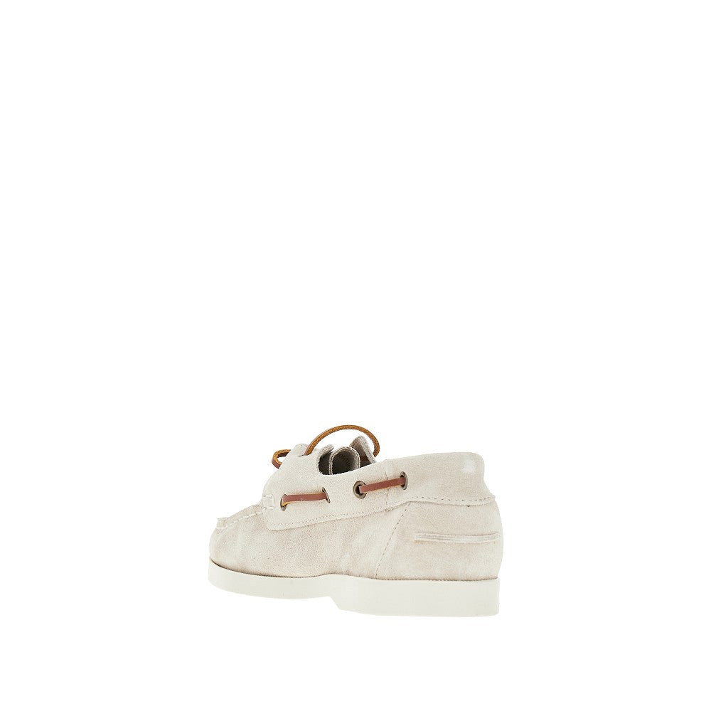 'Islay' suede leather boat shoes