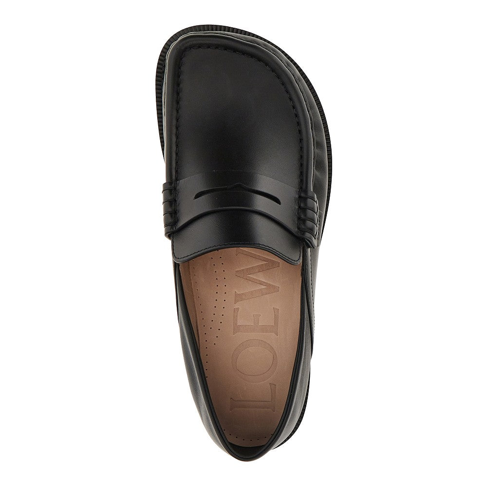 Waxed leather Campo Flap loafers