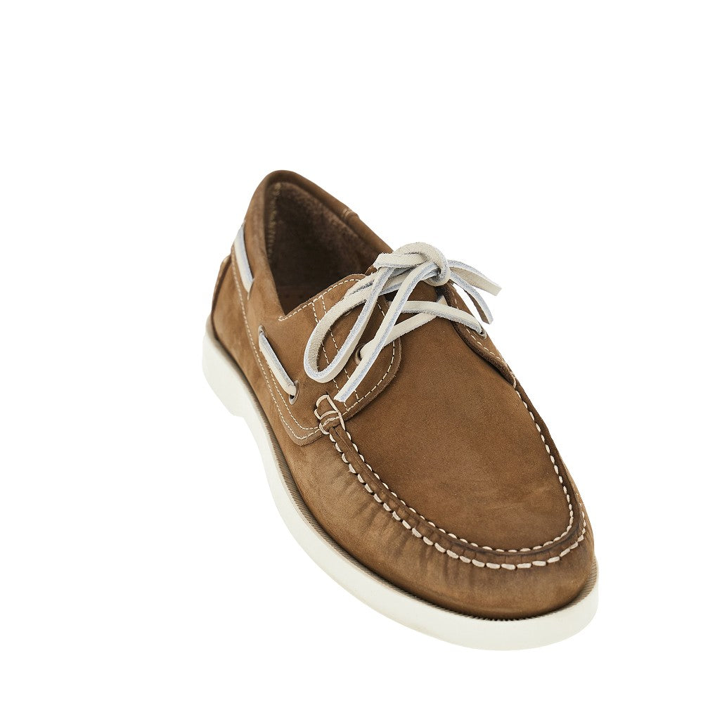 'Skye' Nubuck leather boat shoes