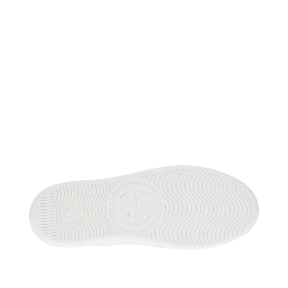 Sneakers in pelle con nastro Web