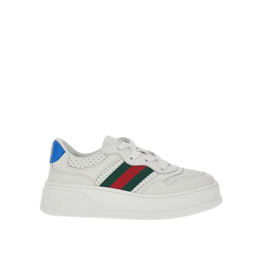 Sneakers in pelle con nastro Web
