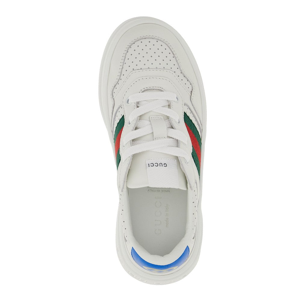 Sneakers in pelle con nastro Web