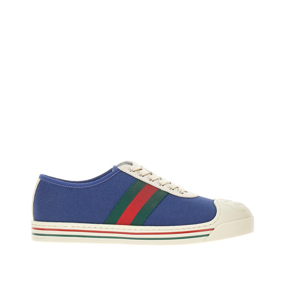 Canvas sneakers with Web ribbon