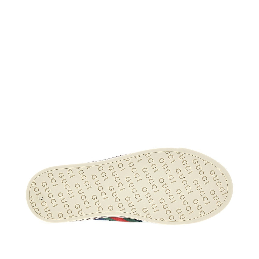 Canvas sneakers with Web ribbon