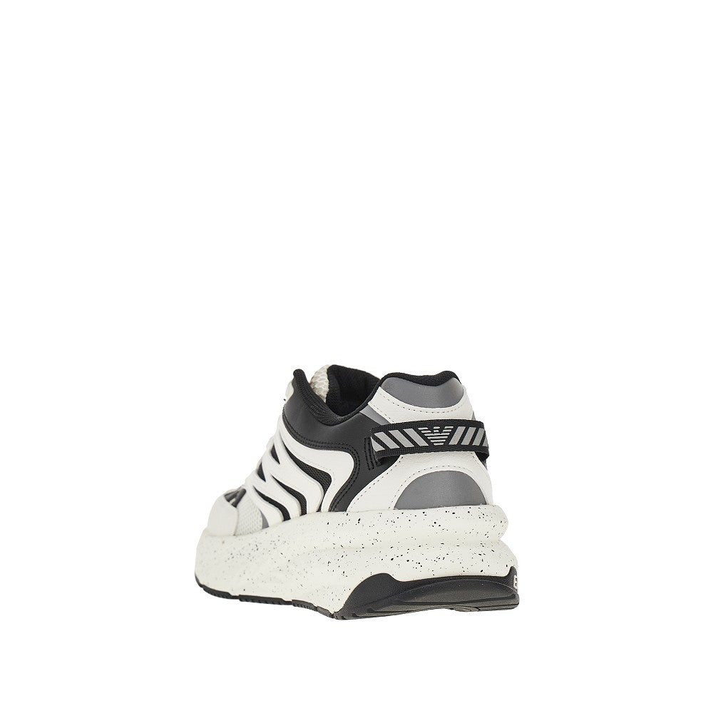 Mesh sneakers with logo print