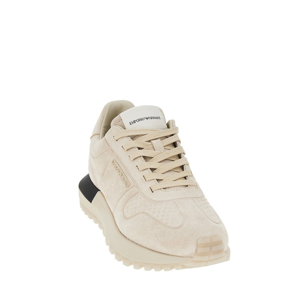 Sneakers in pelle scamosciata
