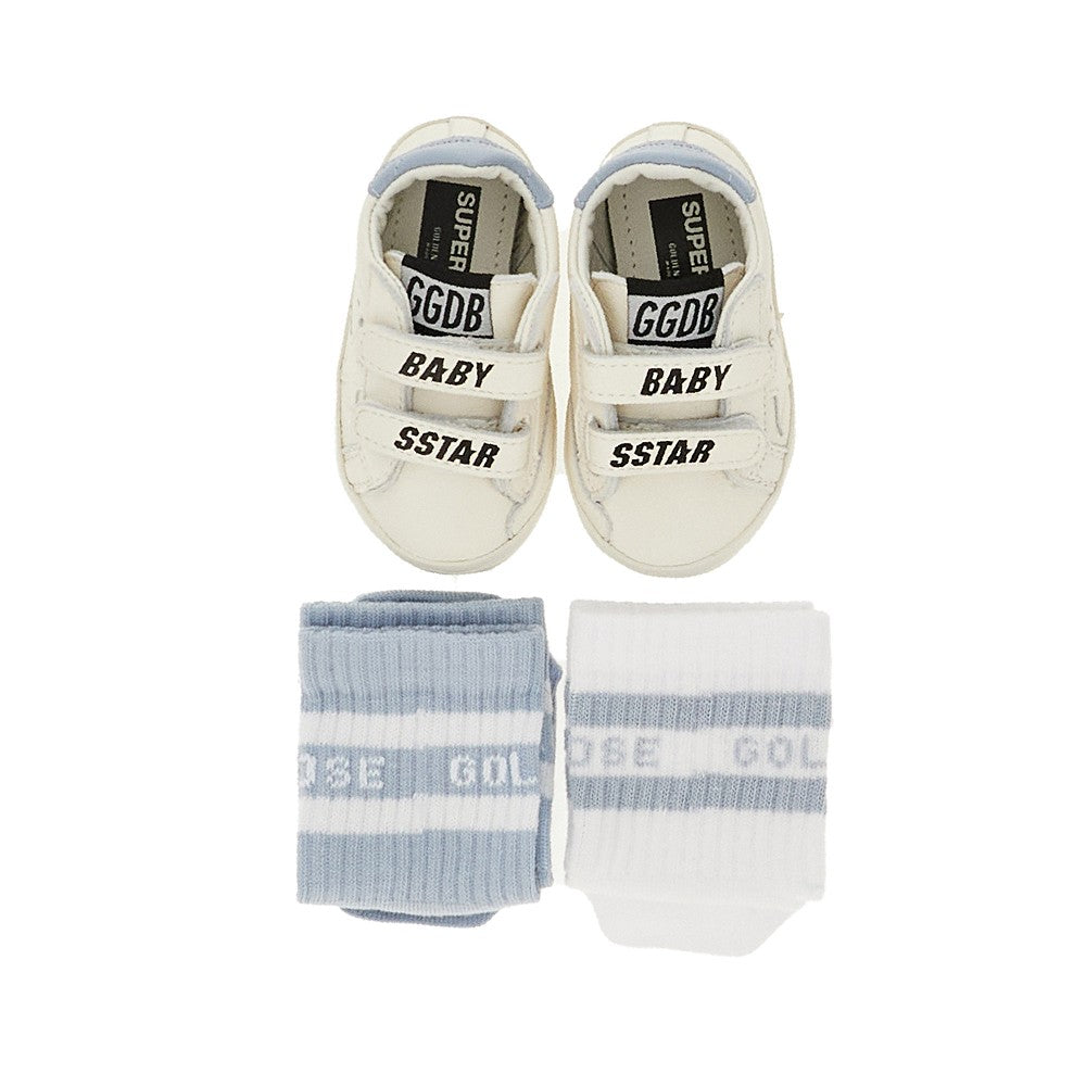 'Baby School' sneakers and socks set
