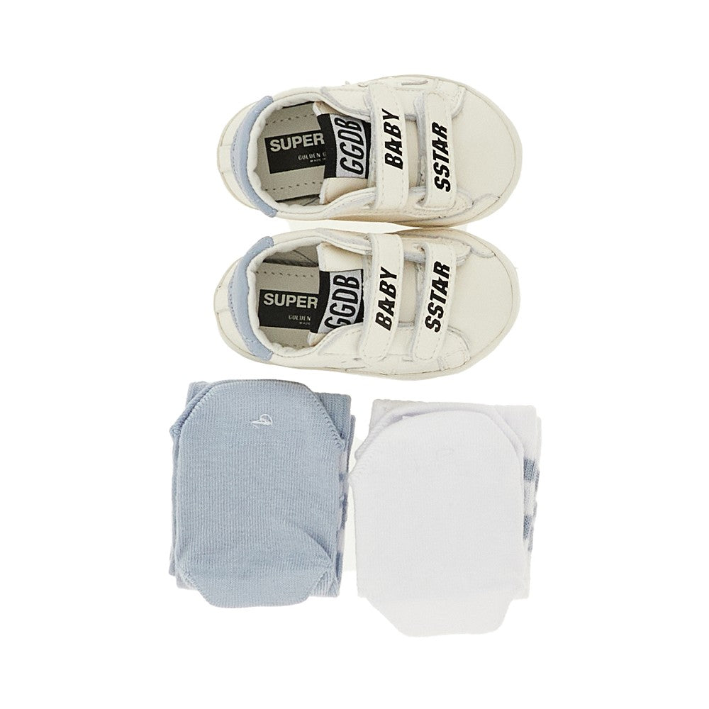 'Baby School' sneakers and socks set