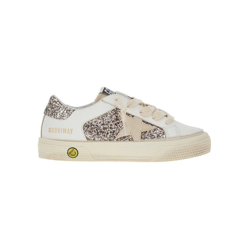 Sneakers 'May' in pelle e glitter