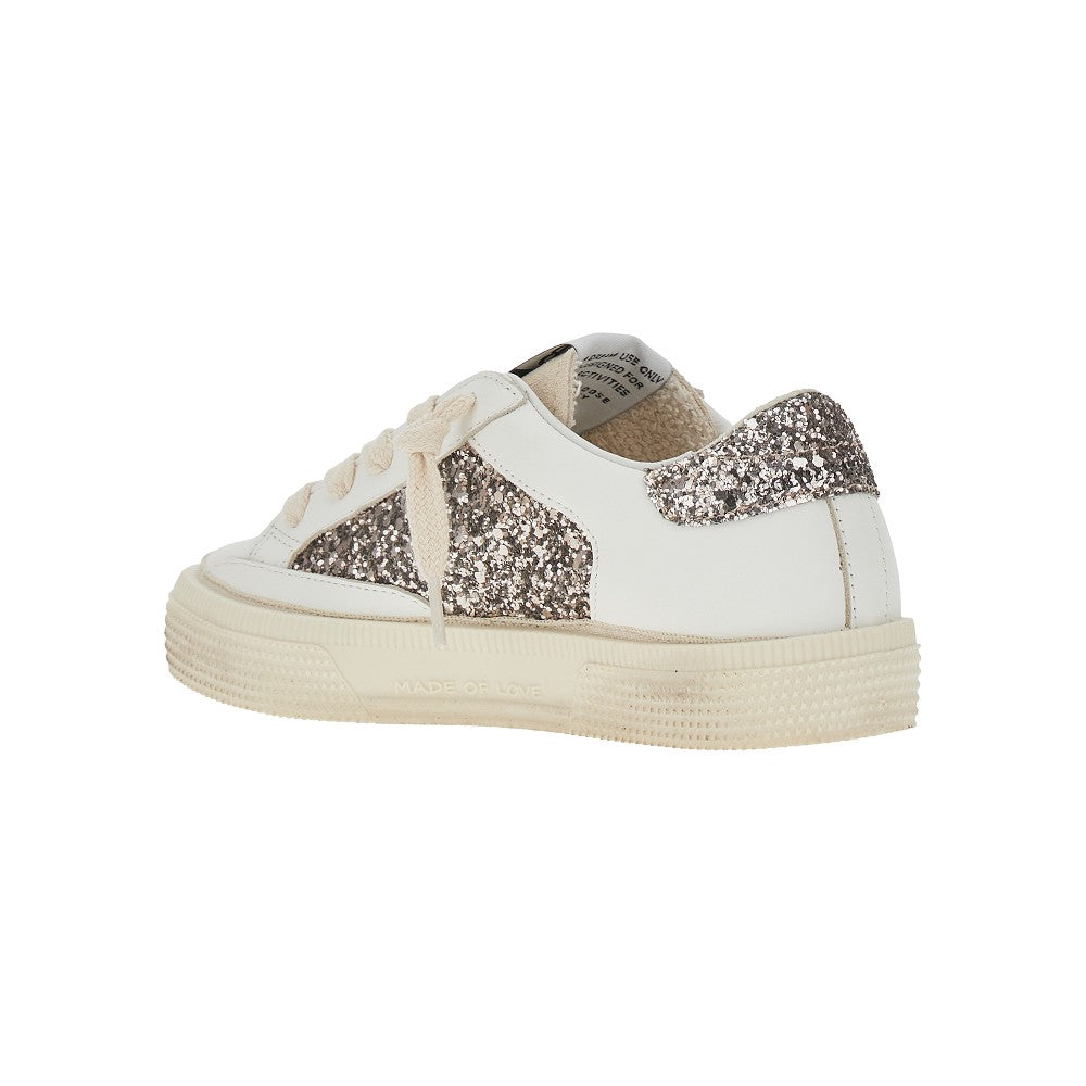 Sneakers 'May' in pelle e glitter