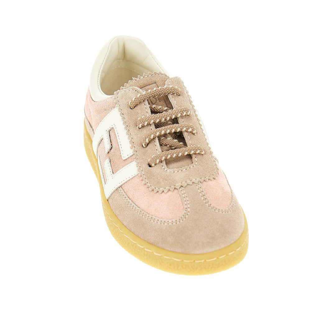 Leather sneakers with FF logo