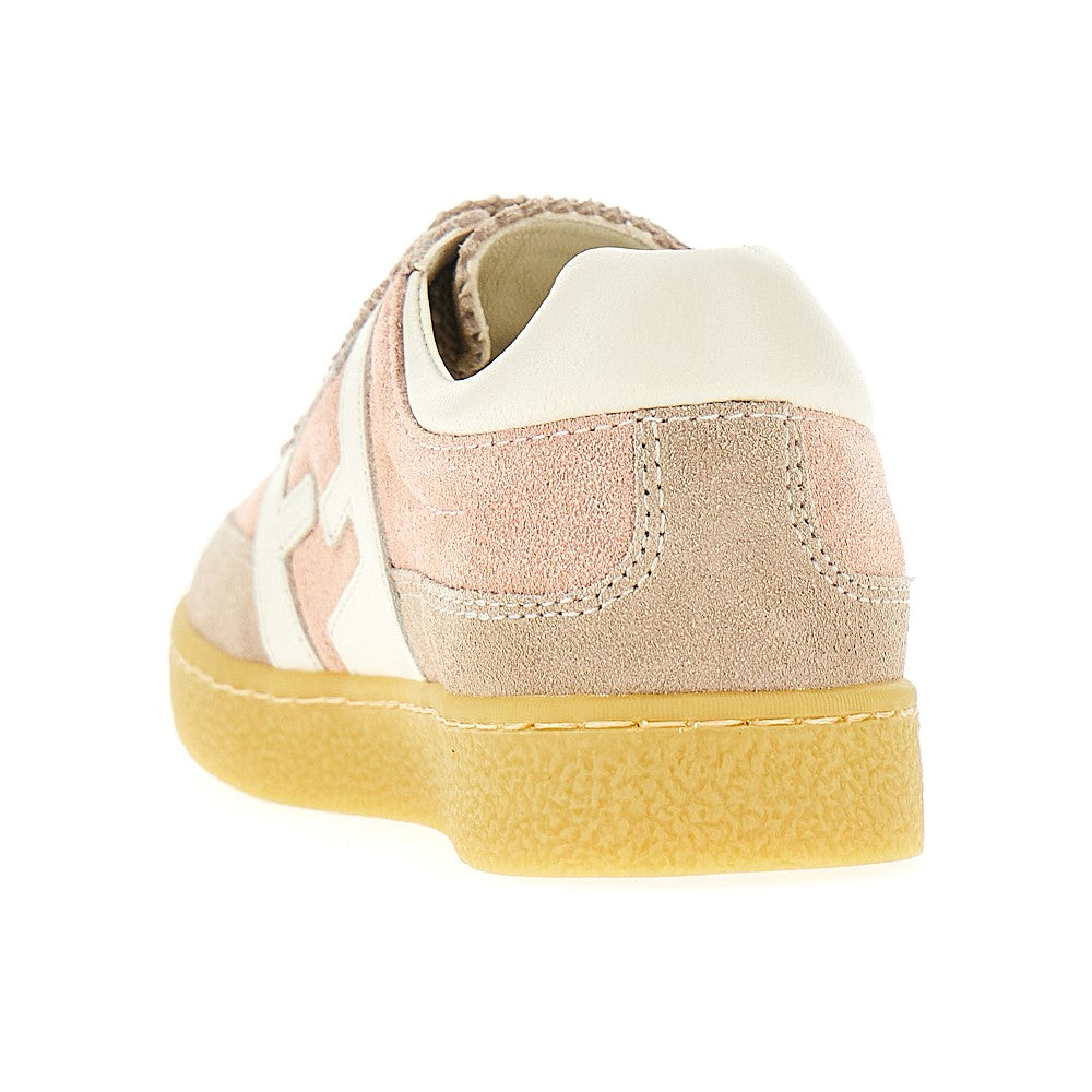 Leather sneakers with FF logo