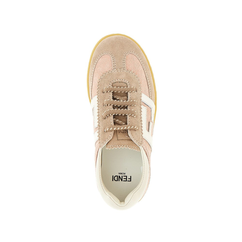 Leather sneakers with FF logo